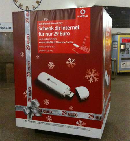 Vodafone-Werbung Bozen.