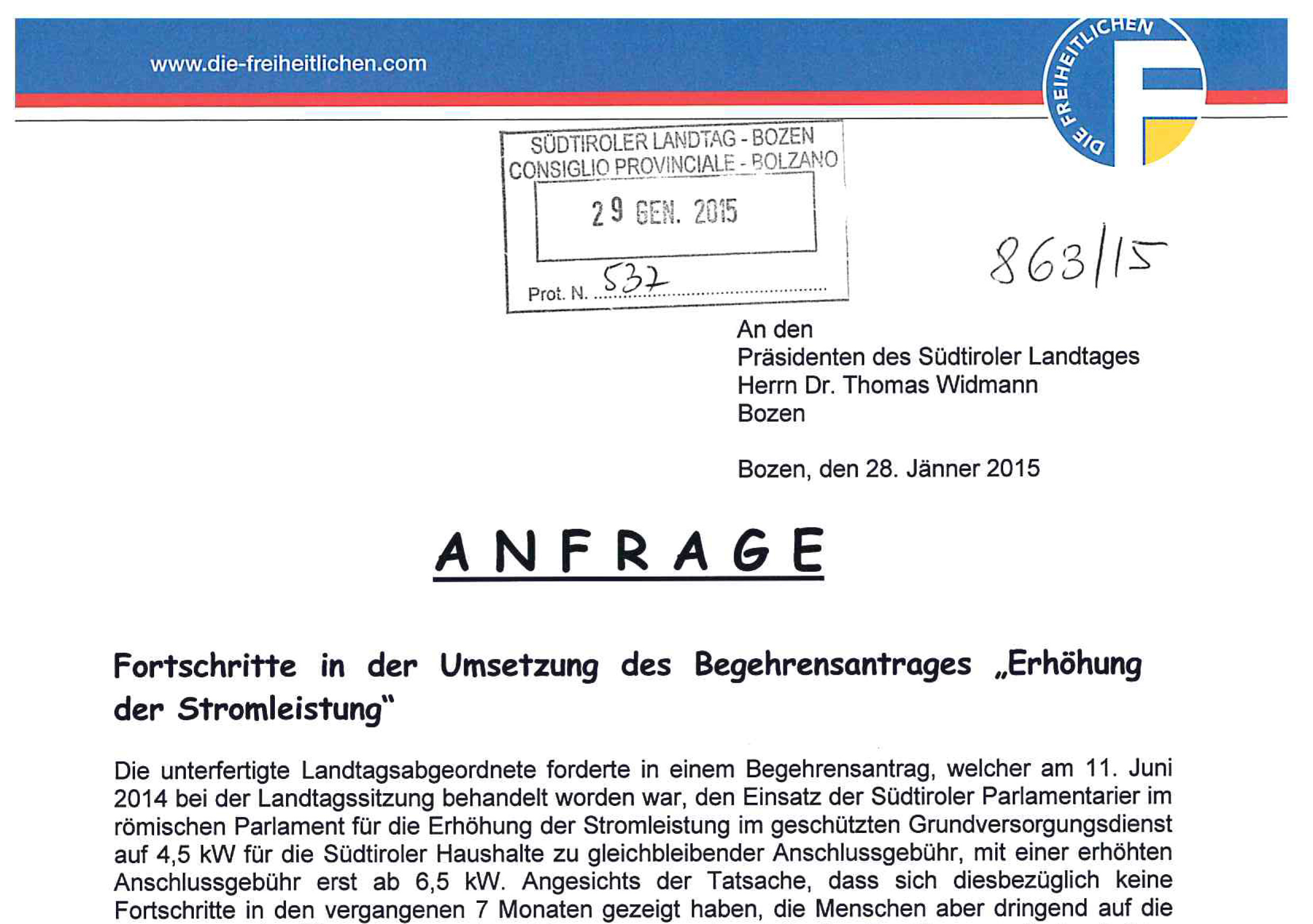 Anfrage